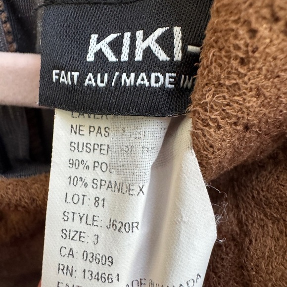 Kiki-O 3T Girls Chic Brown and Blackish Velor Midi Dress with Crew Neck - Picture 6 of 7